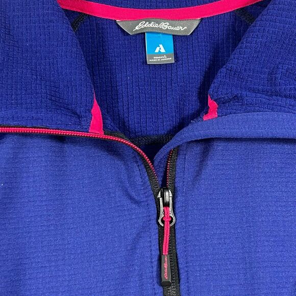 Eddie Bauer First Ascent Pullover Womens Navy Blue Half Zip Activewear Jacket L - Picture 3 of 12